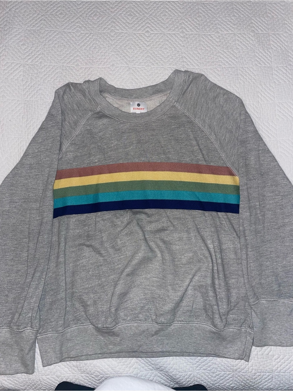 Sundry Light Gray Crewneck Pullover